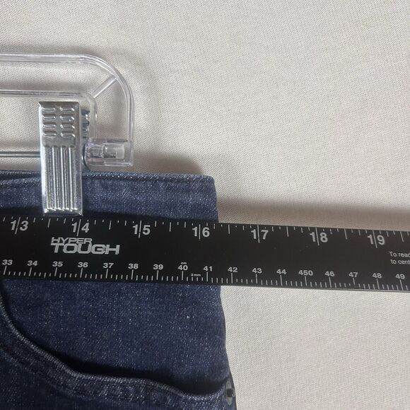 Lauren Ralph Lauren Regal Skinny Jeans Women’s 10 Blue Dark Wash Black Stripe - Picture 12 of 16